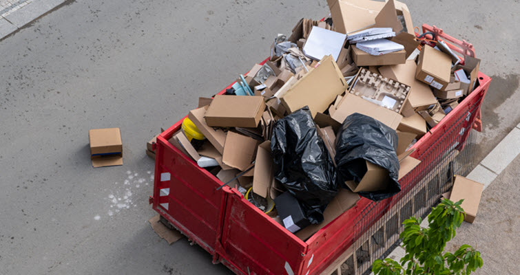 Overflowed Residential Dumpster
